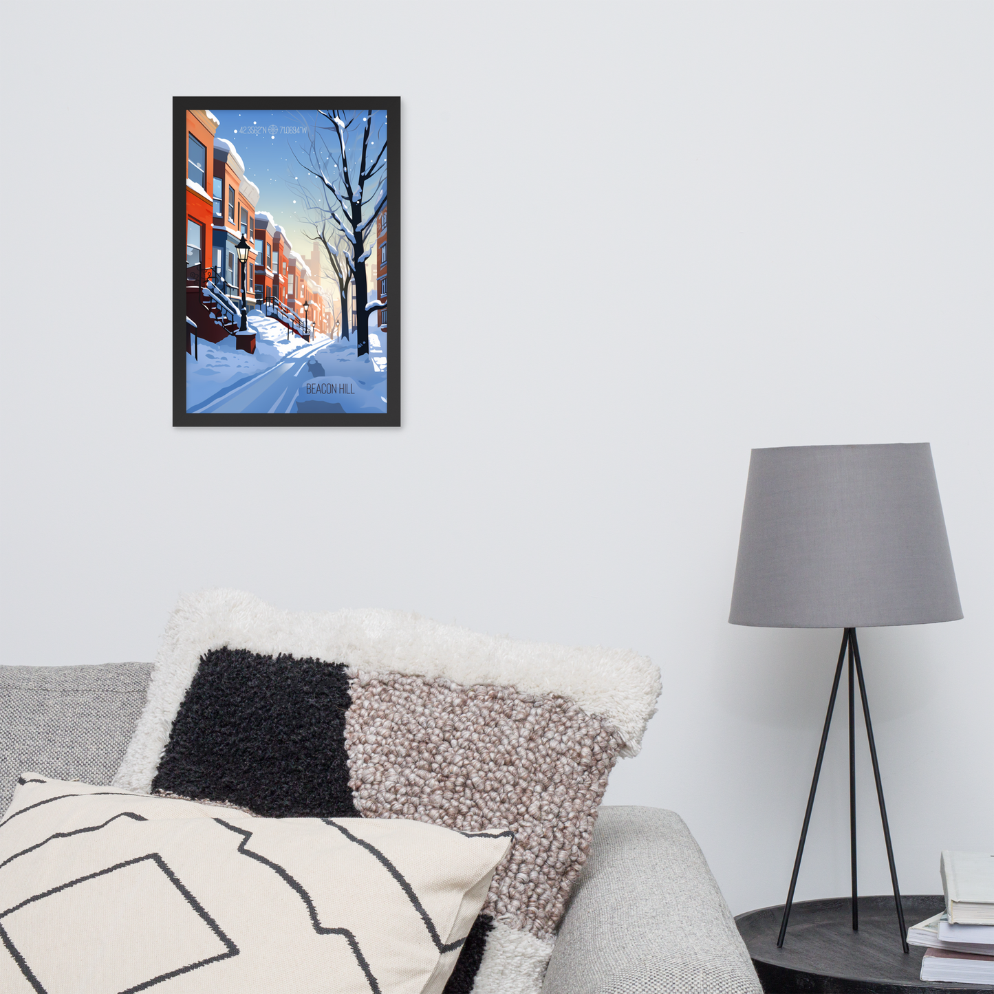 Massachusetts - Beacon Hill (Framed poster)