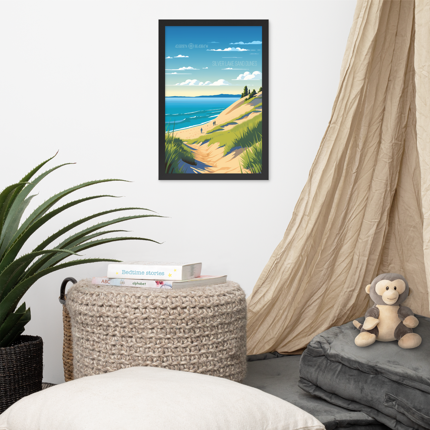 Michigan - Silver Lake Sand Dunes (Framed poster)