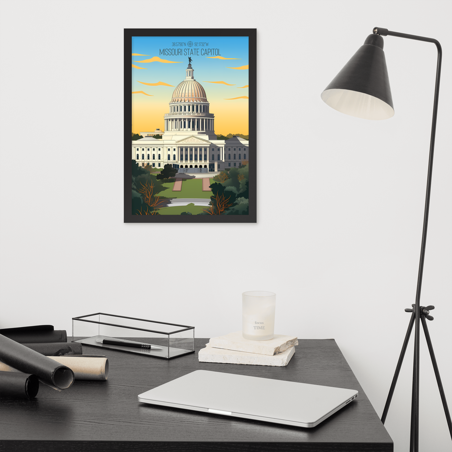 Missouri - Missouri State Capitol (Framed poster)