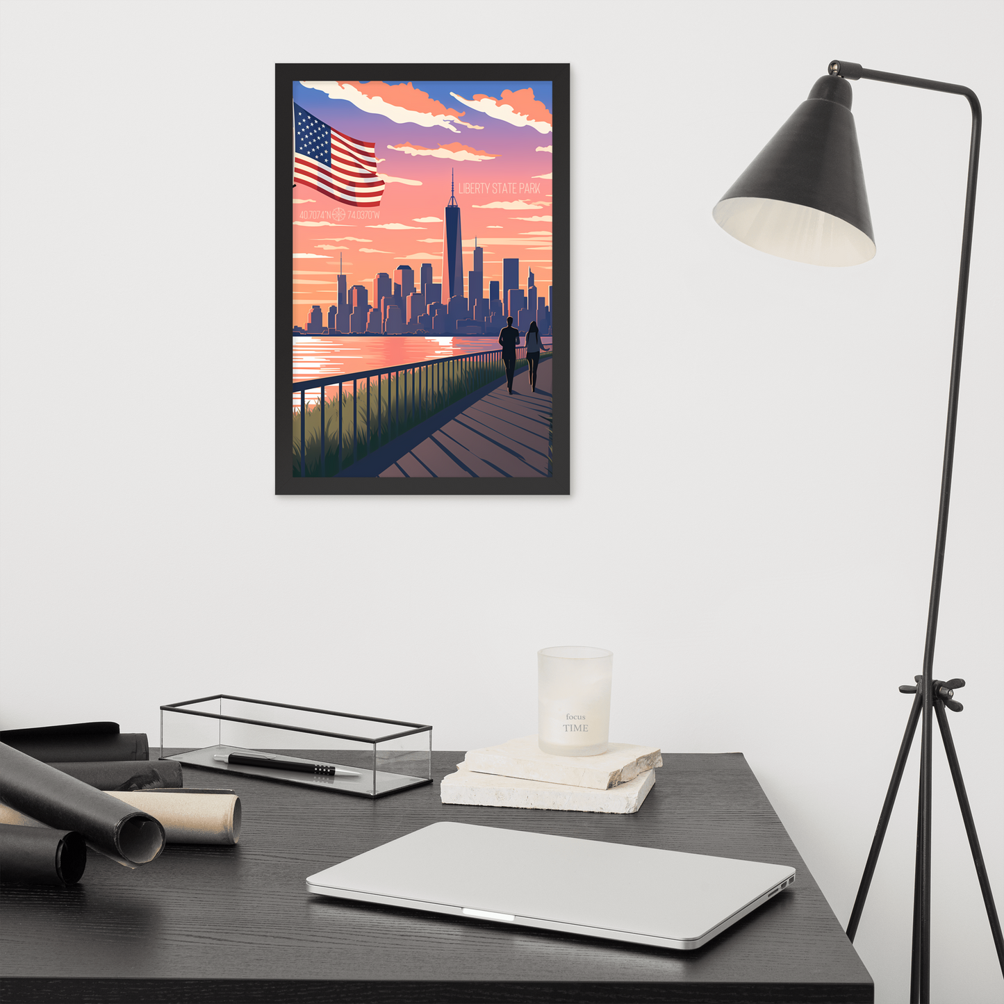 New Jersey - Liberty State Park (Framed poster)