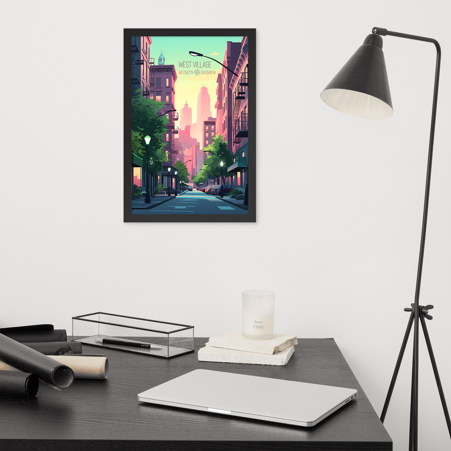 New York - West Village (Framed poster)