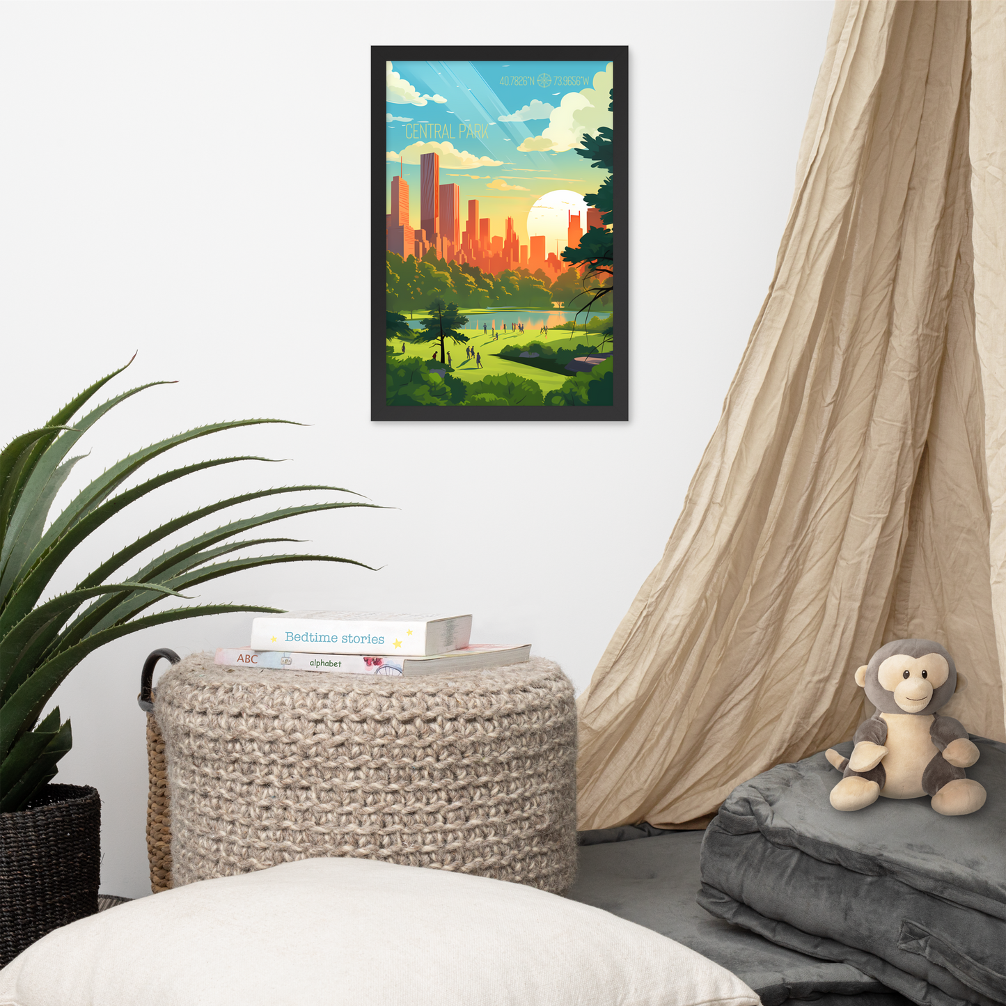 New York - Central Park Summer (Framed poster)