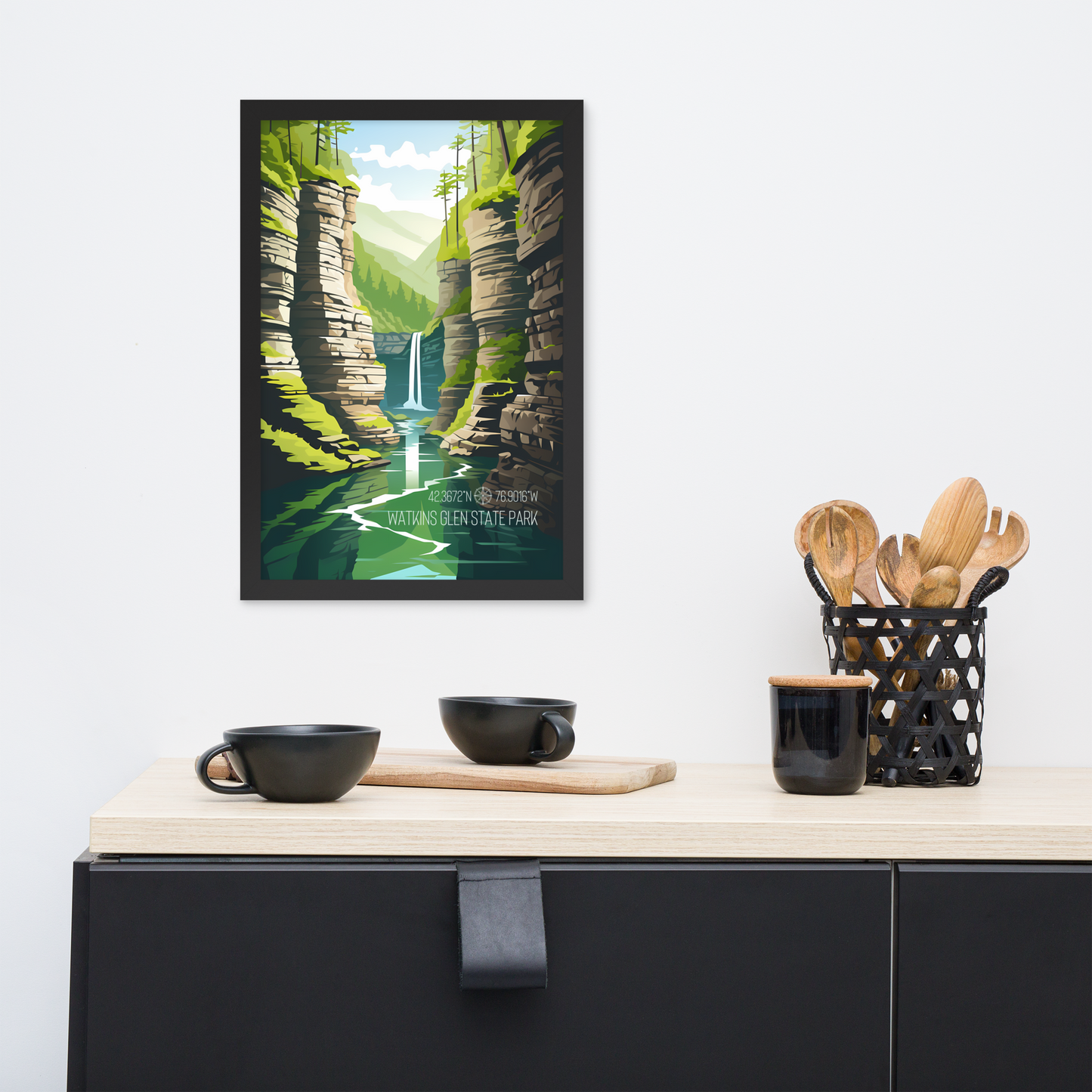 New York - Watkins Glen State Park (Framed poster)