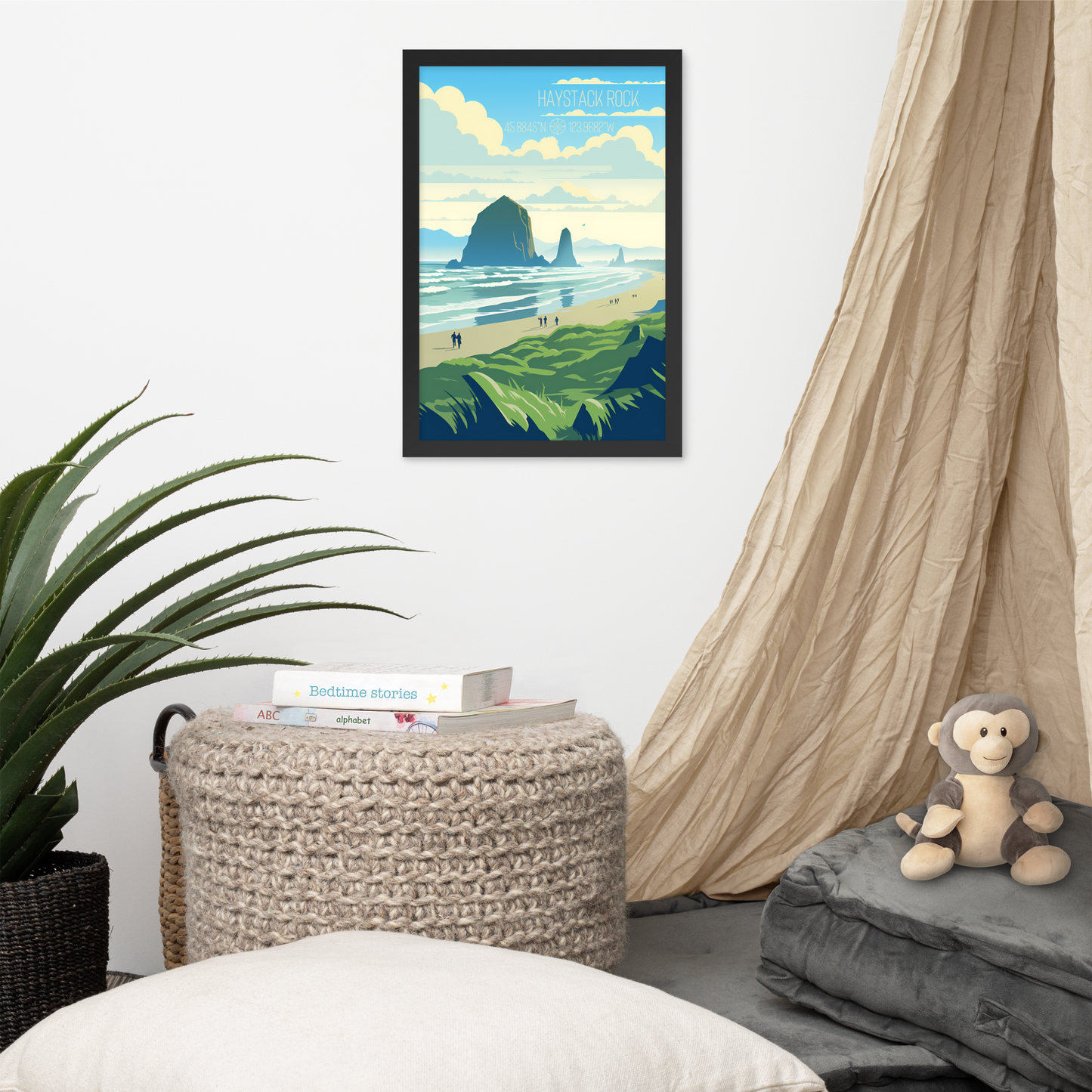 Oregon - Haystack Rock (Framed poster)