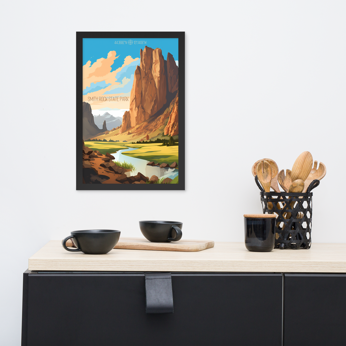 Oregon - Smith Rock State Park (Framed poster)