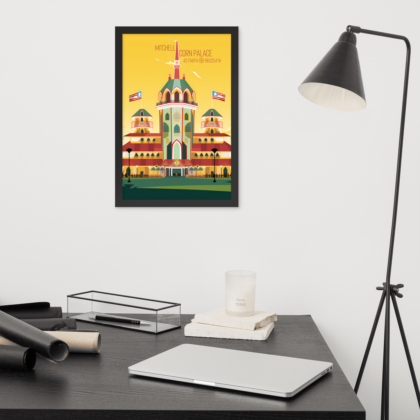 South Dakota - Mitchell Corn Palace (Framed poster)