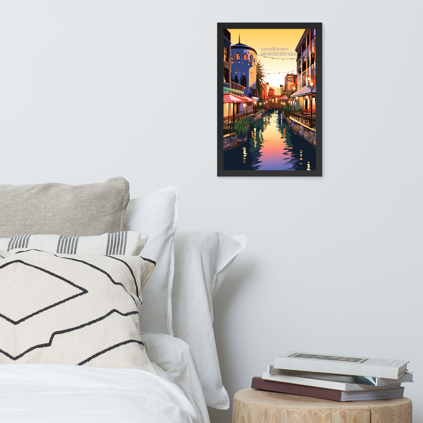 Texas -  San Antonio River Walk (Framed poster)