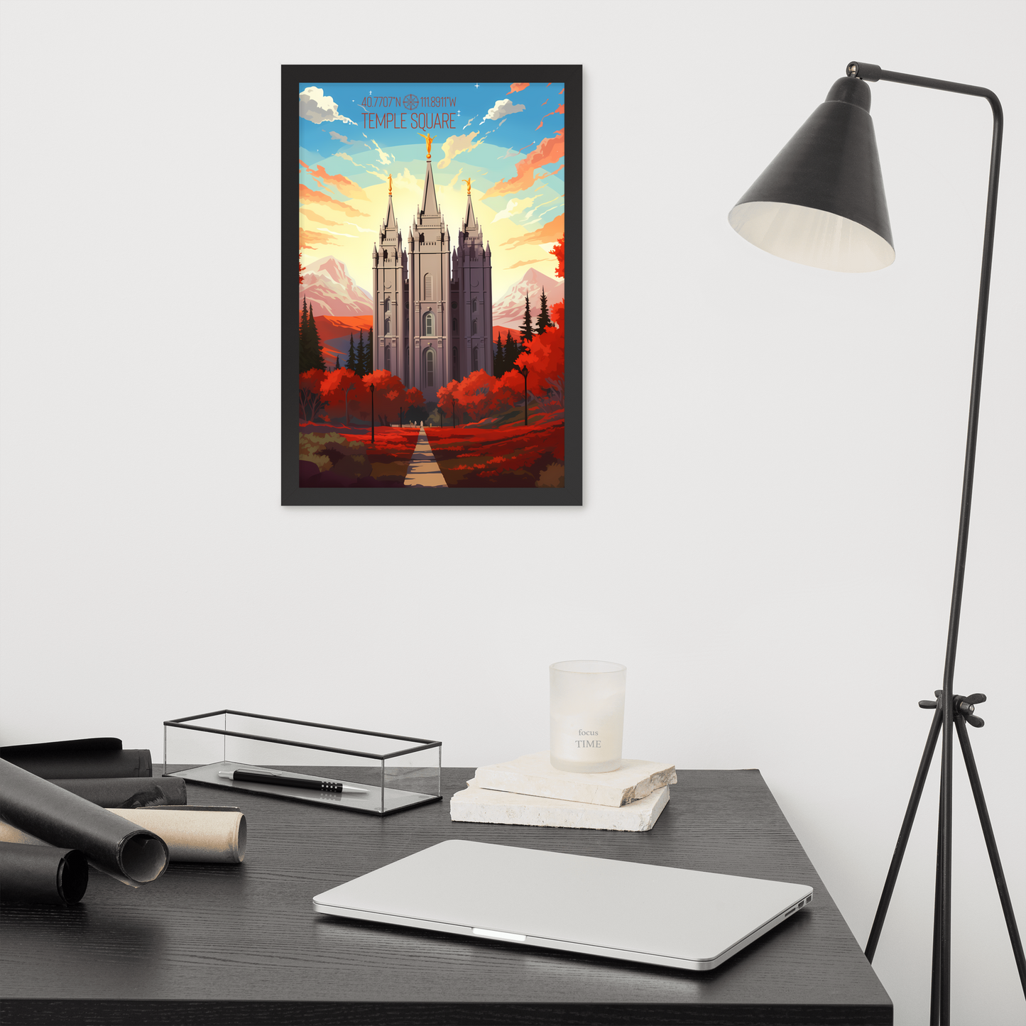 Utah - Temple Square (Framed poster)