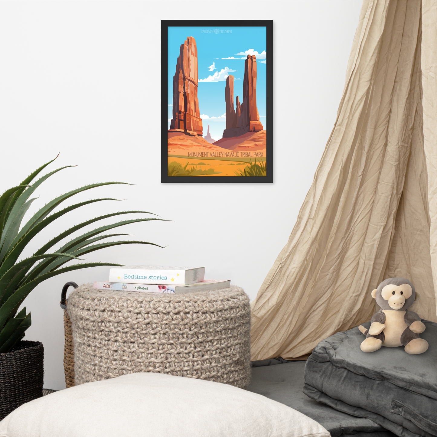 Utah - Monument Valley Navajo Tribal Park (Framed poster)