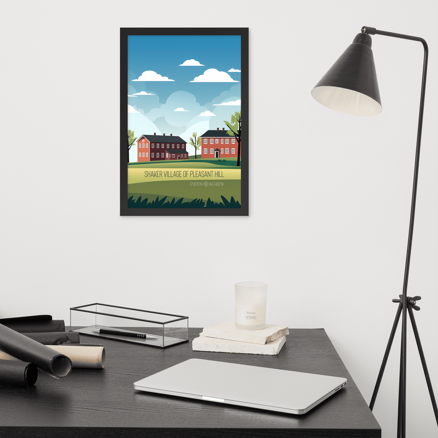 Kentucky - Shaker Village of Pleasant Hill (Framed poster)