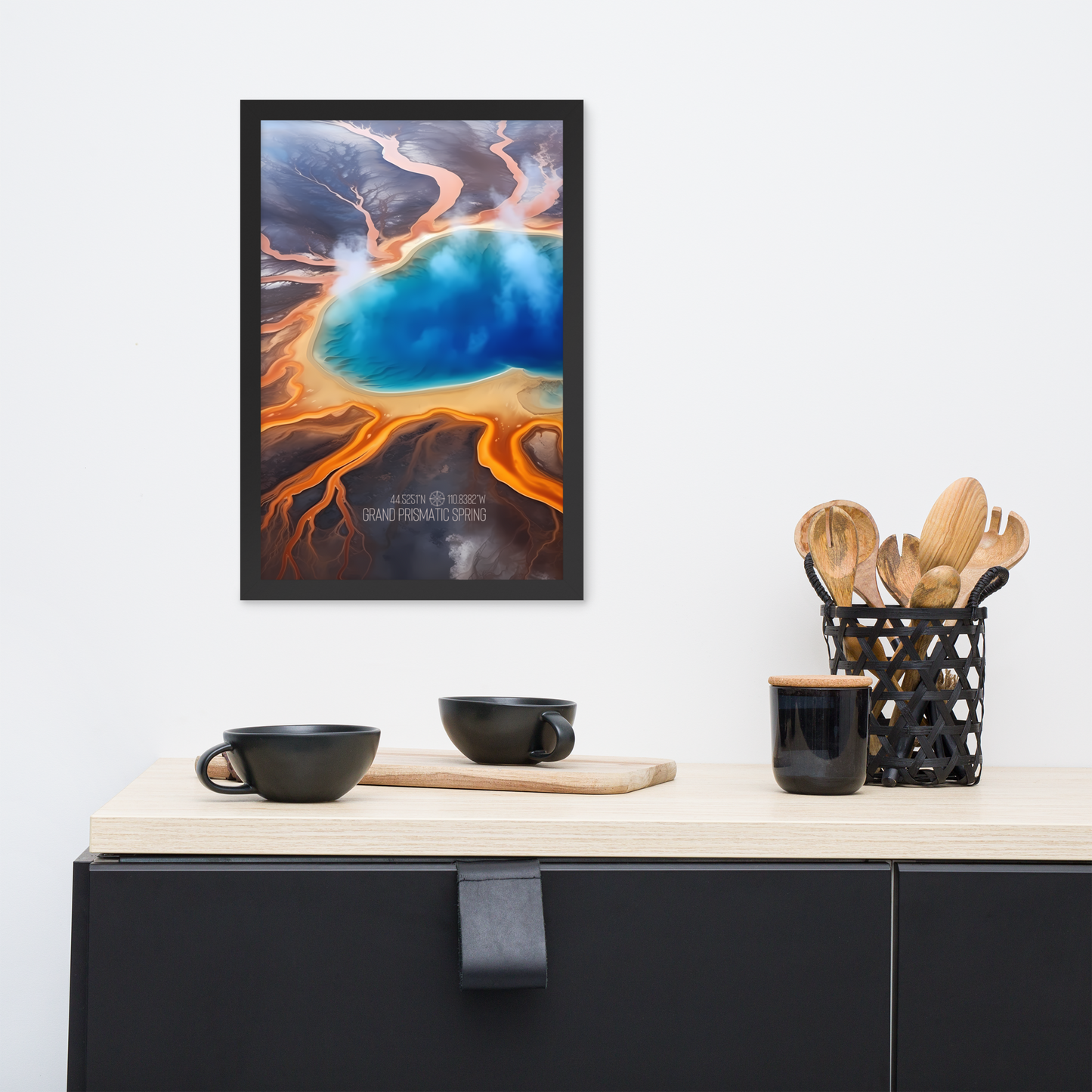 Wyoming - Grand Prismatic Spring (Framed poster)