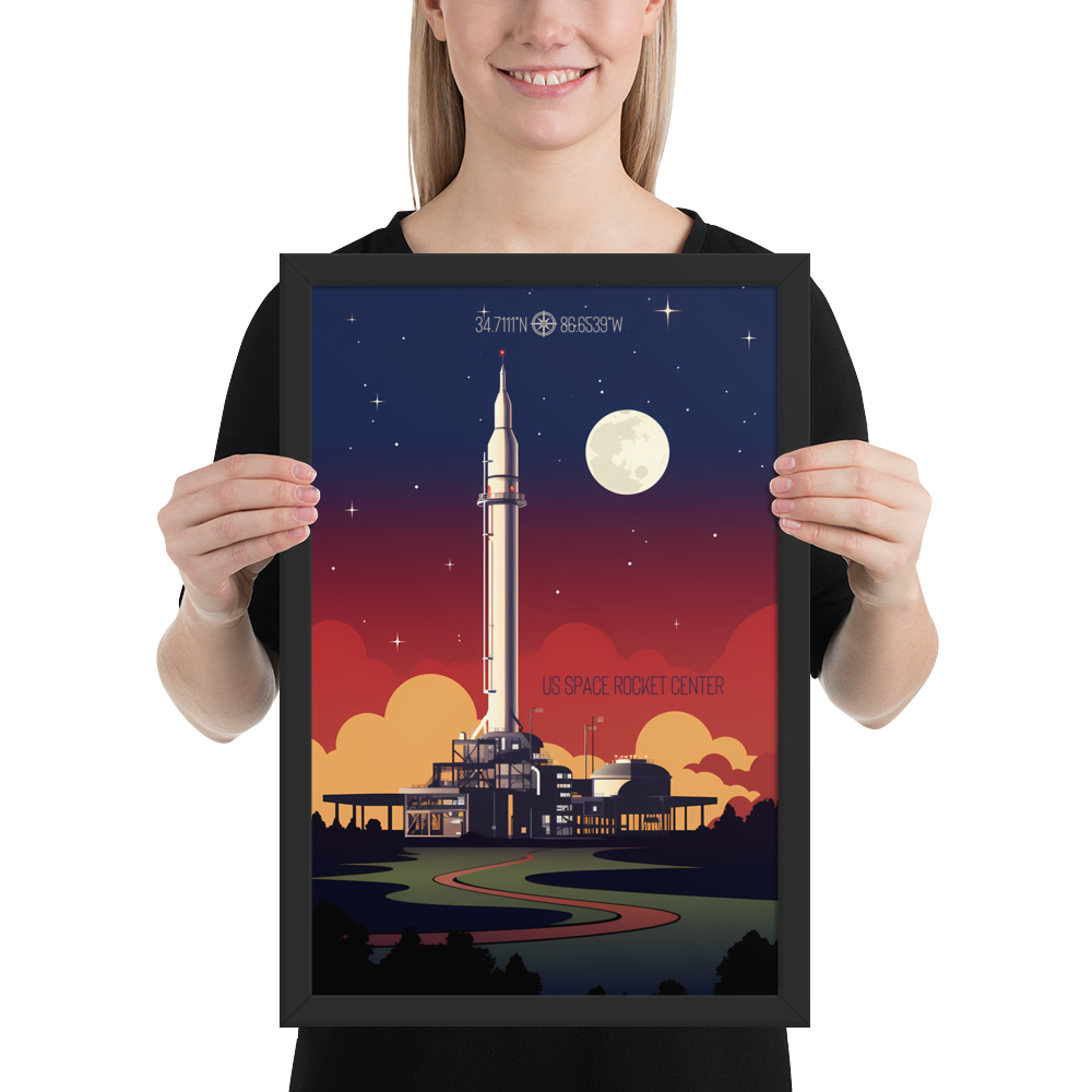 Alabama - US Space Rocket Center (Framed Poster)