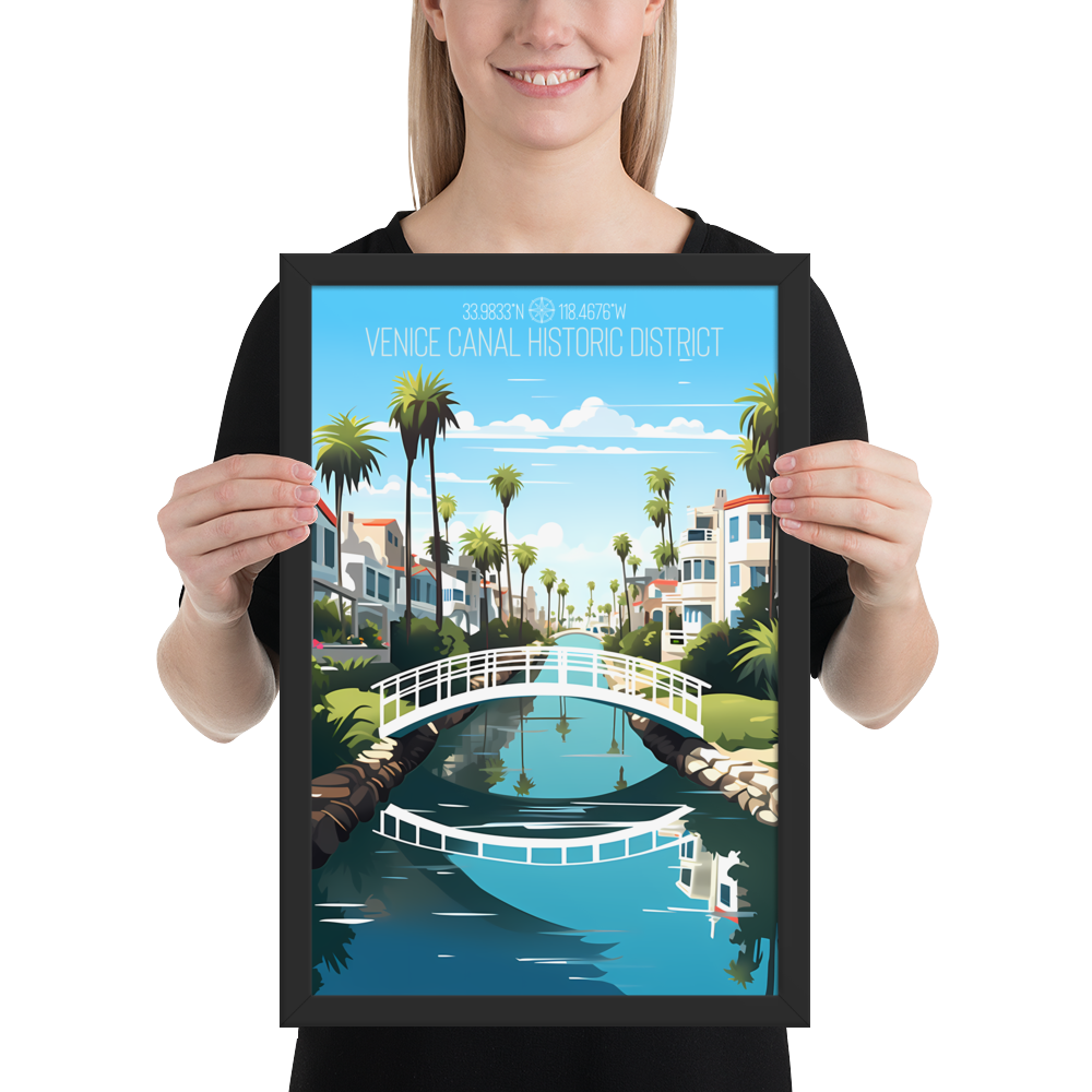 California - Venice Canal Historic District (Framed poster)