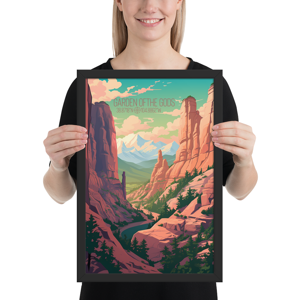 Colorado - Garden of the Gods (Framed poster)