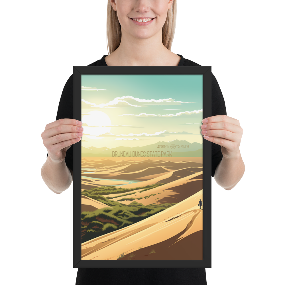 Idaho - Bruneau Dunes State Park (Framed poster)