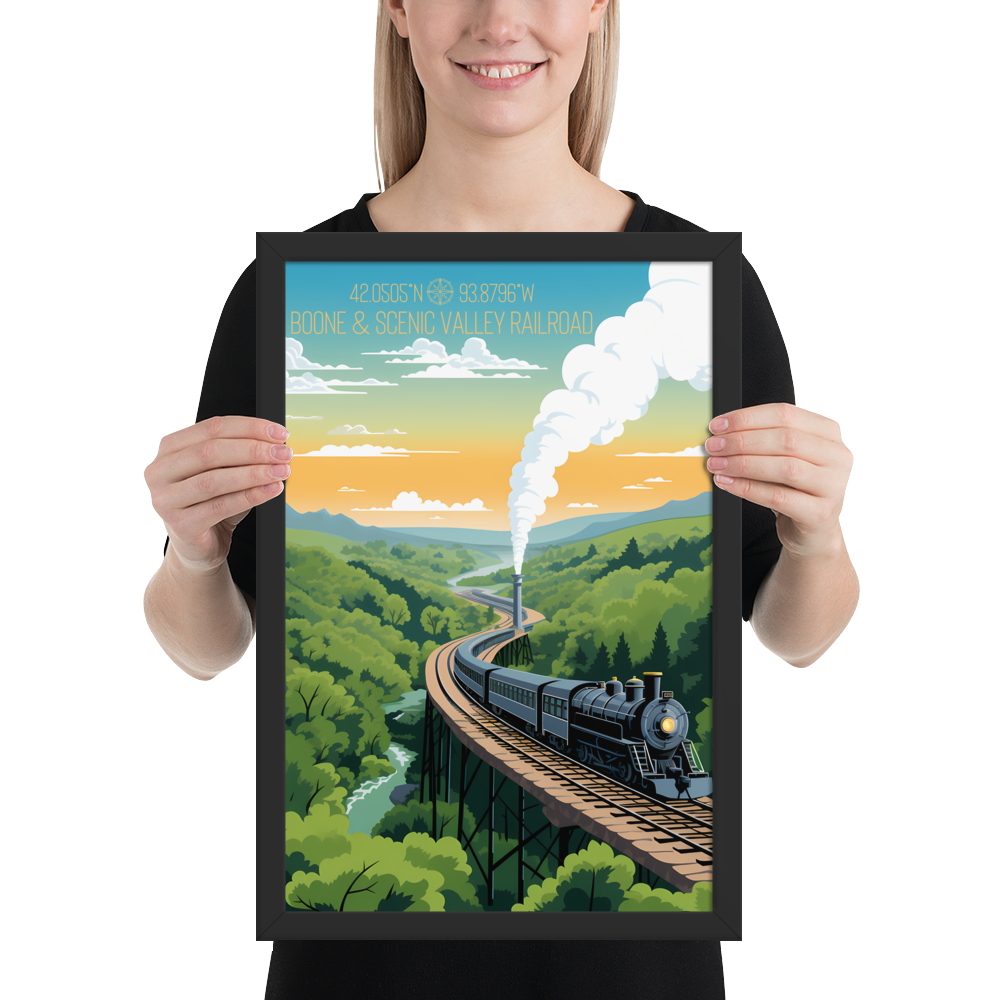 Iowa - Boone & Scenic Valley Railroad (Framed poster)