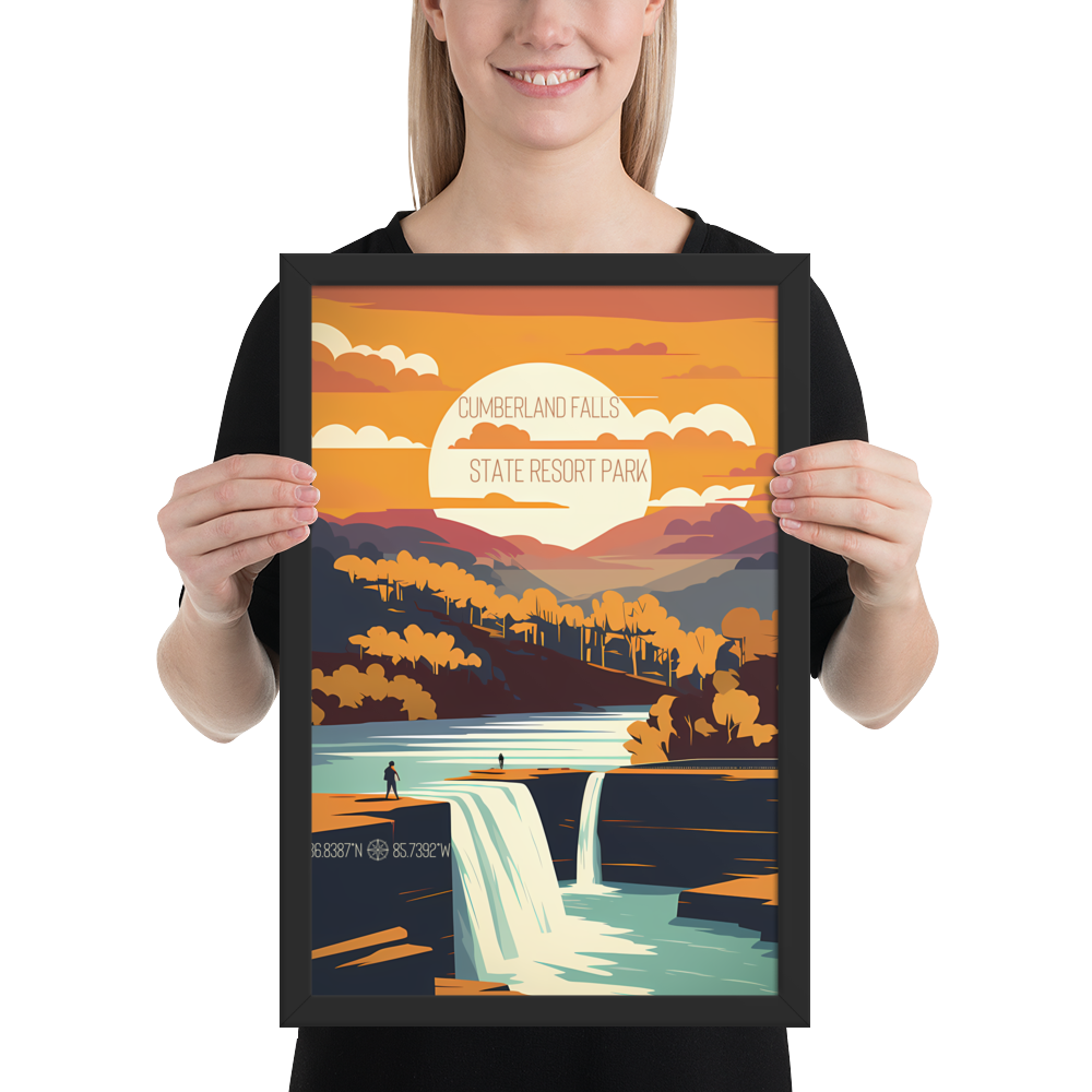 Kentucky - Cumberland Falls State Resort Park (Framed poster)