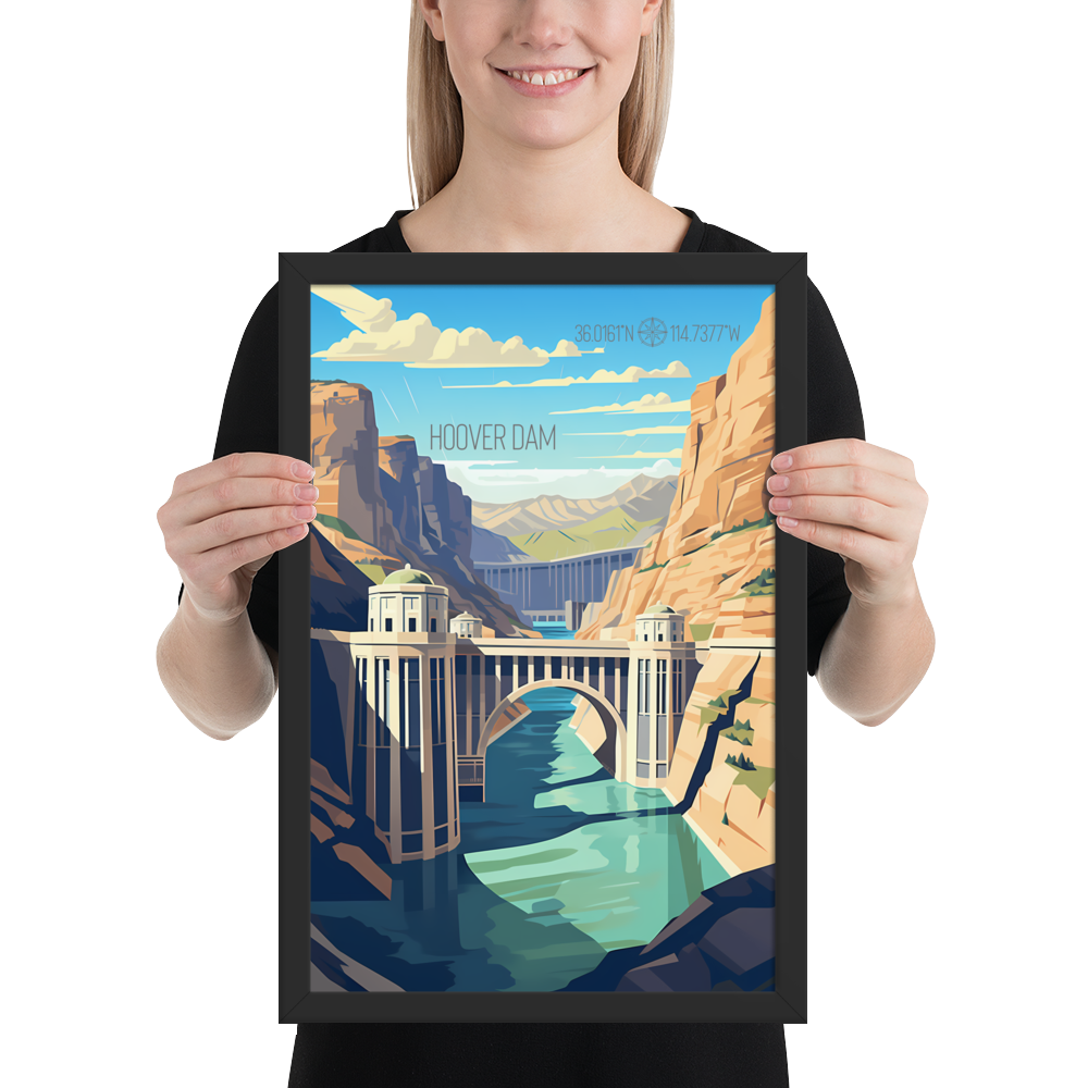 Nevada - Hoover Dam (Framed poster)