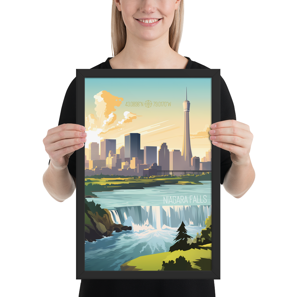 New York - Niagara Falls (Framed poster)