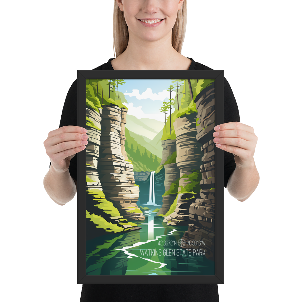 New York - Watkins Glen State Park (Framed poster)