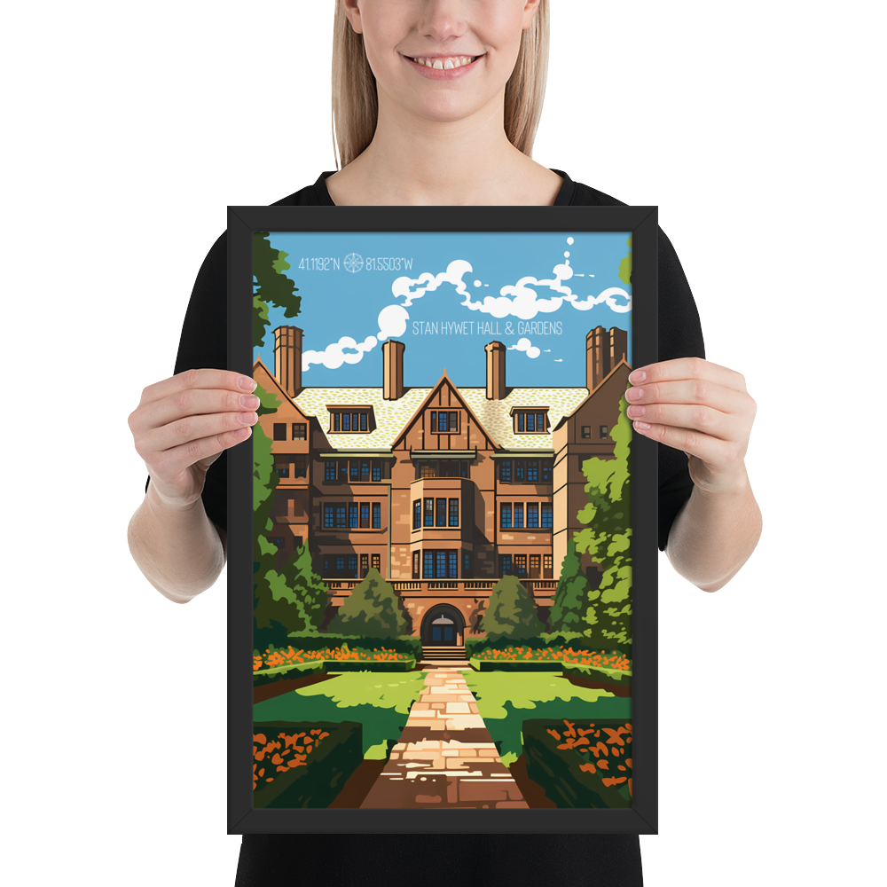 Ohio - Stan Hywet Hall and Gardens (Framed poster)