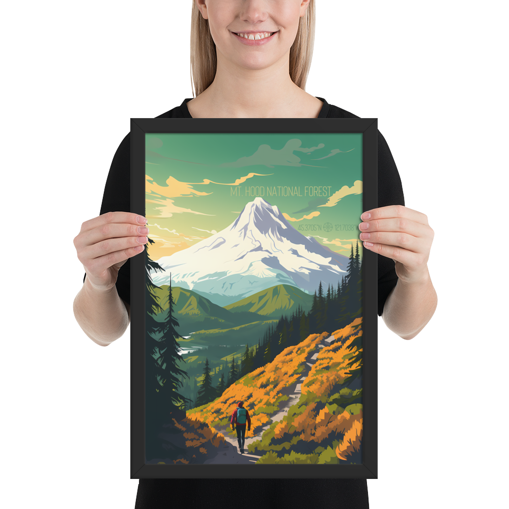 Oregon - Mount Hood National Forest (Framed poster)