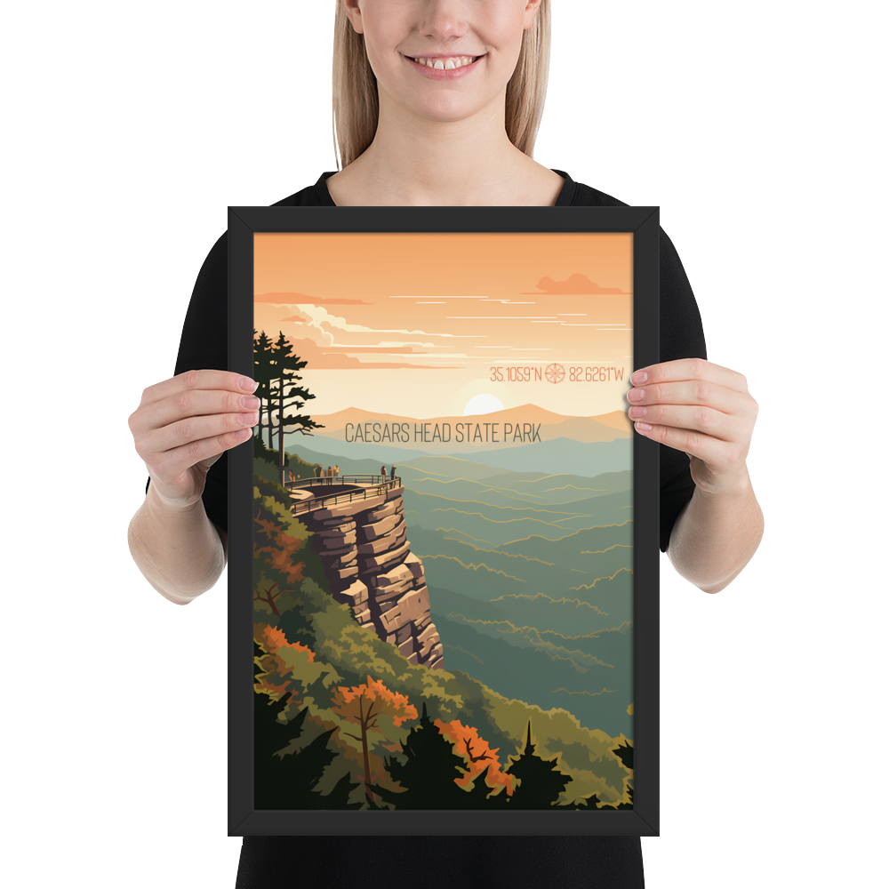 South Carolina - Caesars Head State Park (Framed poster)