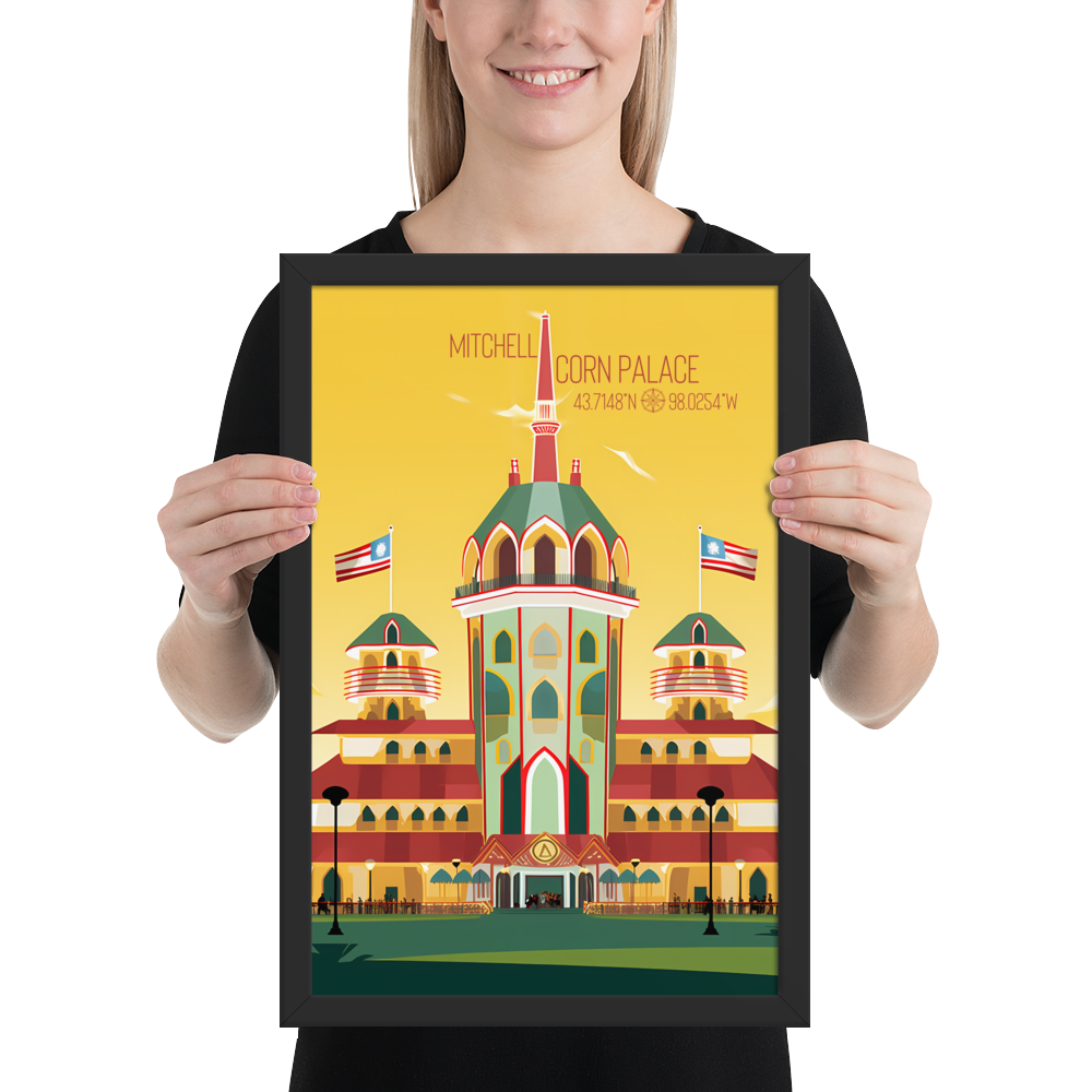 South Dakota - Mitchell Corn Palace (Framed poster)