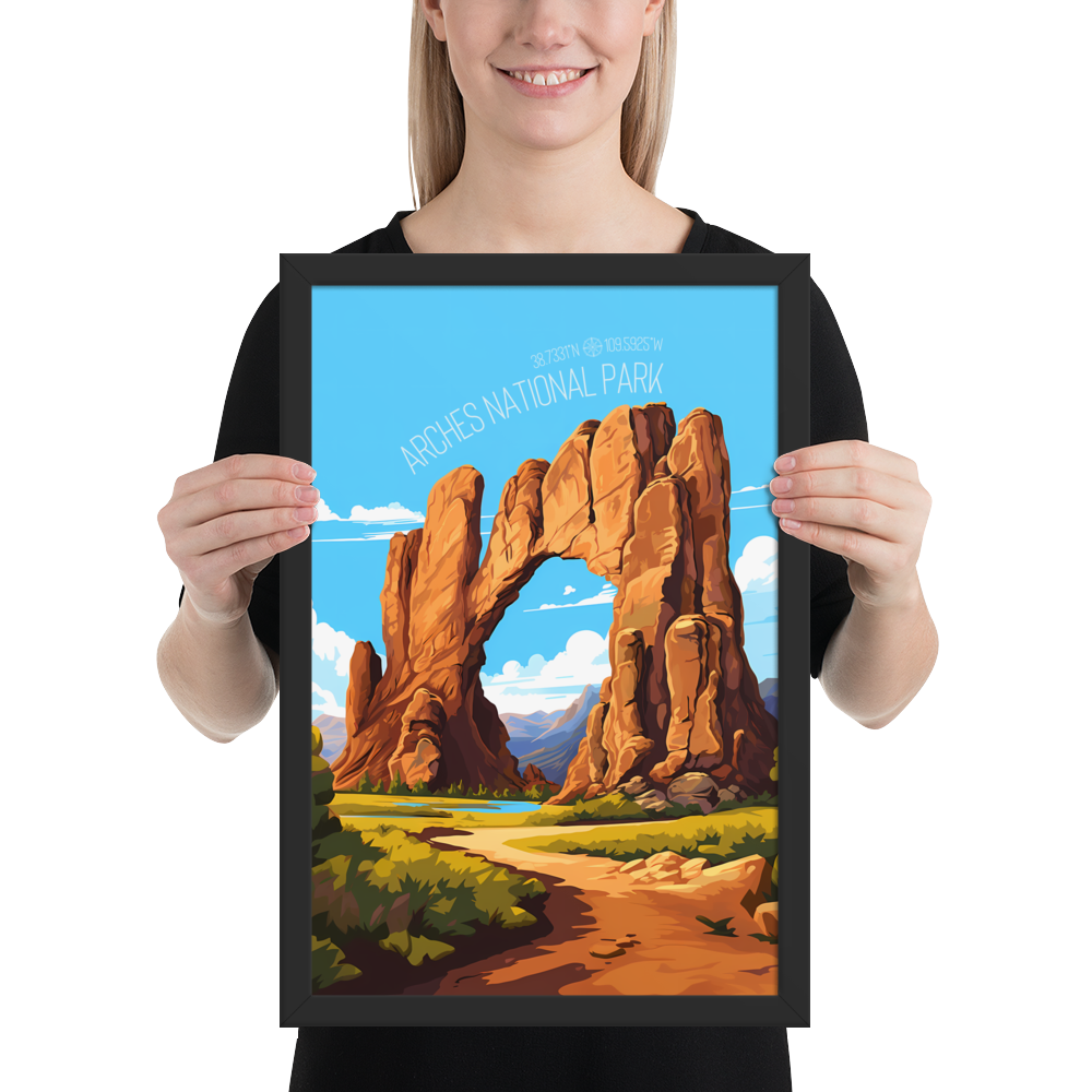 Utah - Arches National Park (Framed poster)