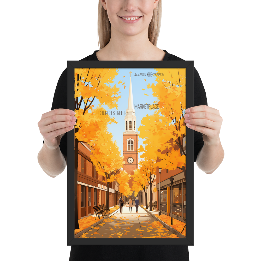 Vermont - Church Street Marketplace (Framed poster)