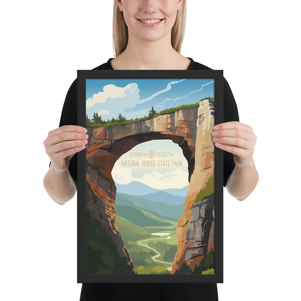 Virginia - The Natural Bridge (Framed poster)