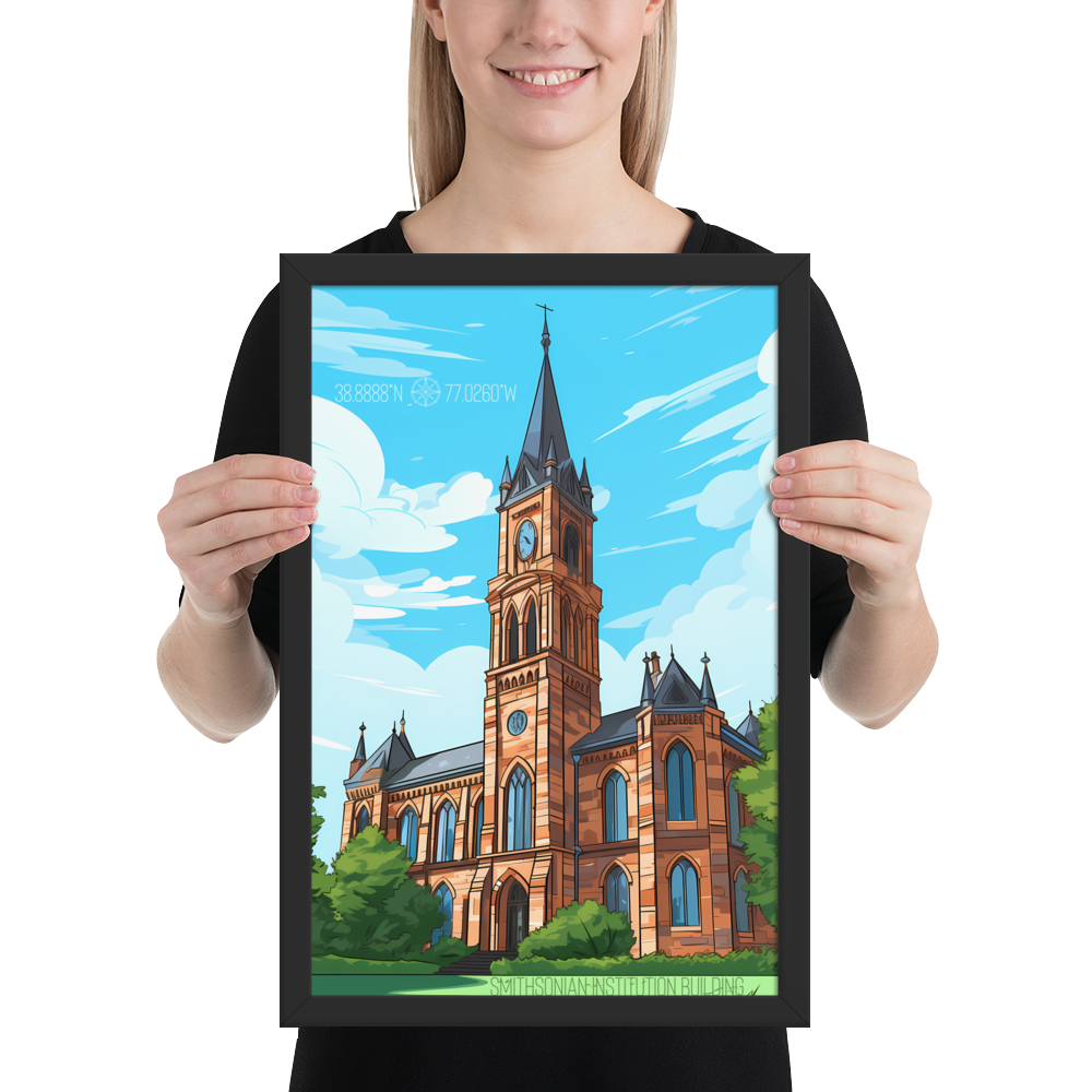 Washington D.C. - Smithsonian Institution Building (Framed poster)