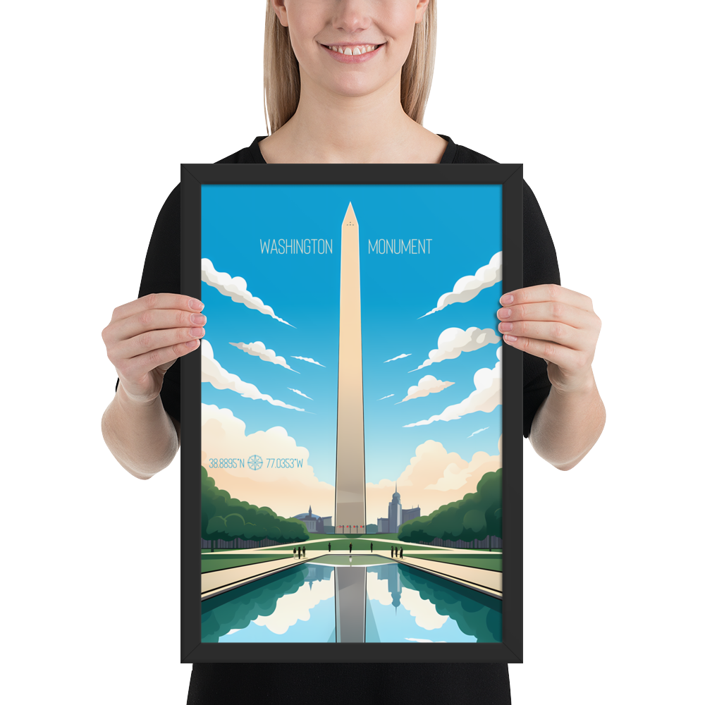 Washington D.C. - Washington Monument (Framed poster)