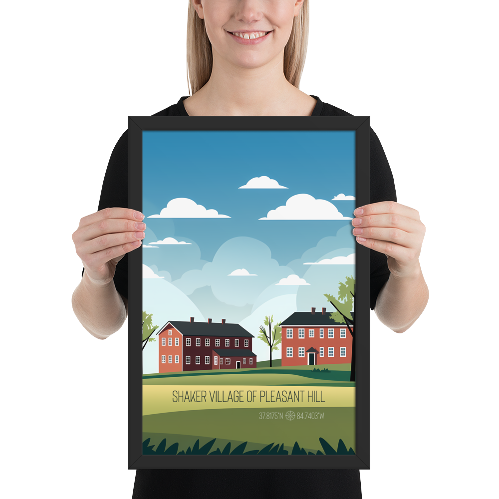 Kentucky - Shaker Village of Pleasant Hill (Framed poster)