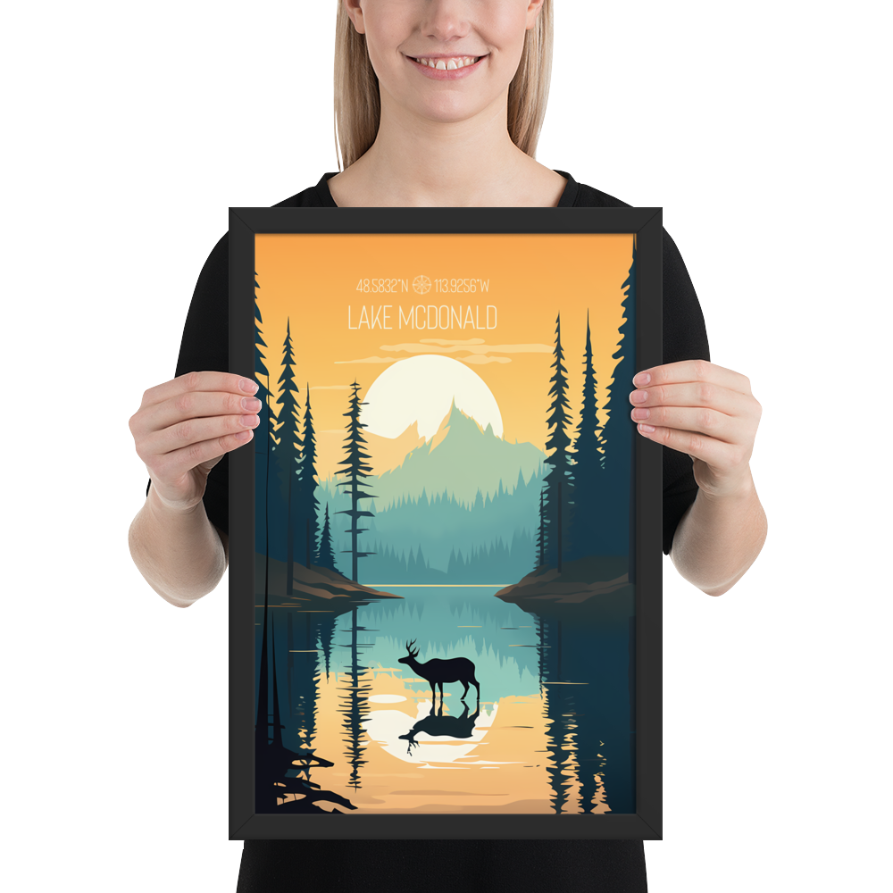 Montana - Lake McDonald (Framed poster)