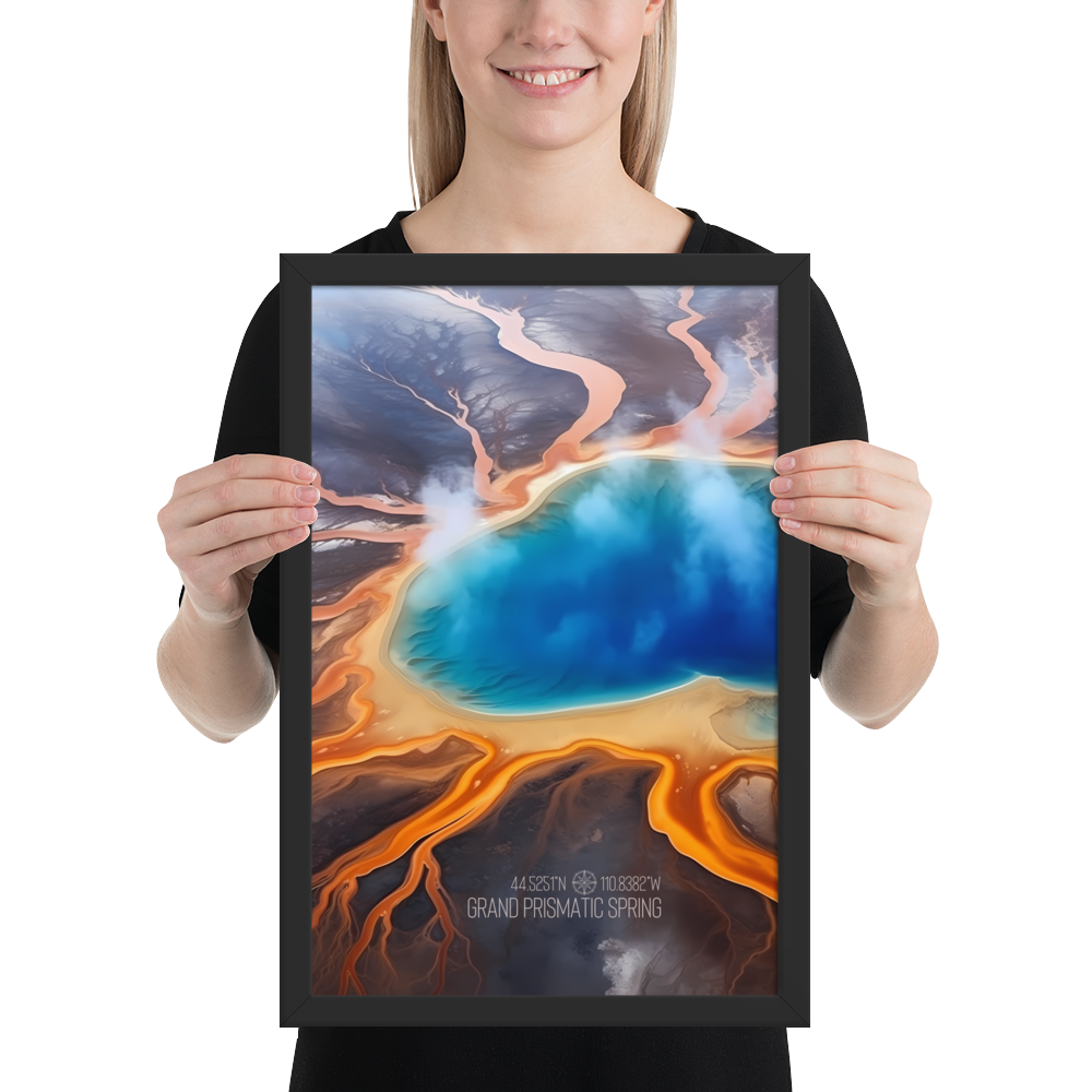 Wyoming - Grand Prismatic Spring (Framed poster)