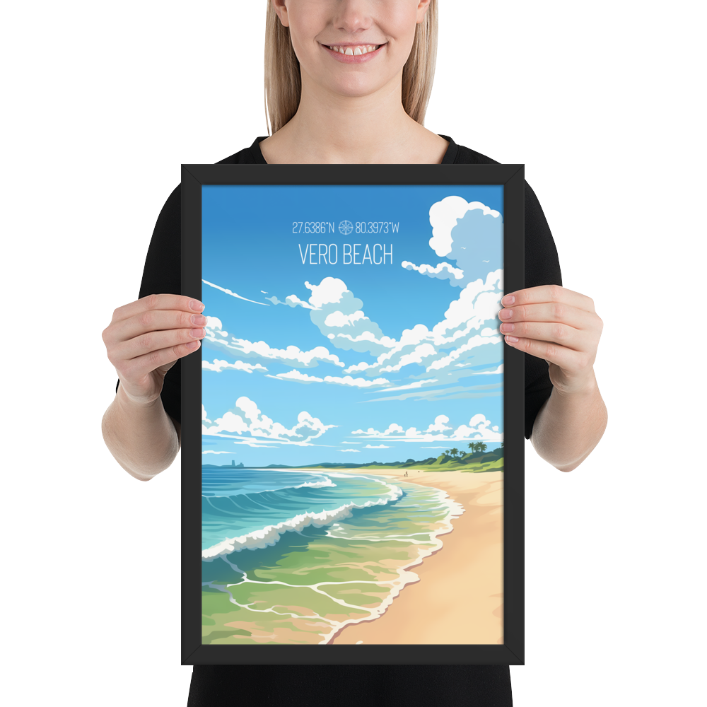 Florida - Vero Beach (Framed poster)