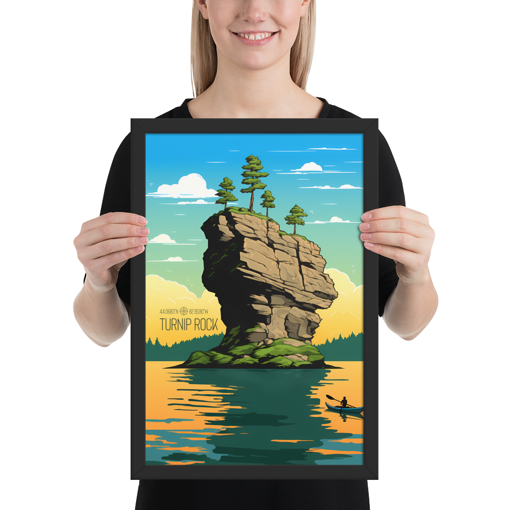 Michigan - Turnip Rock (Framed poster)