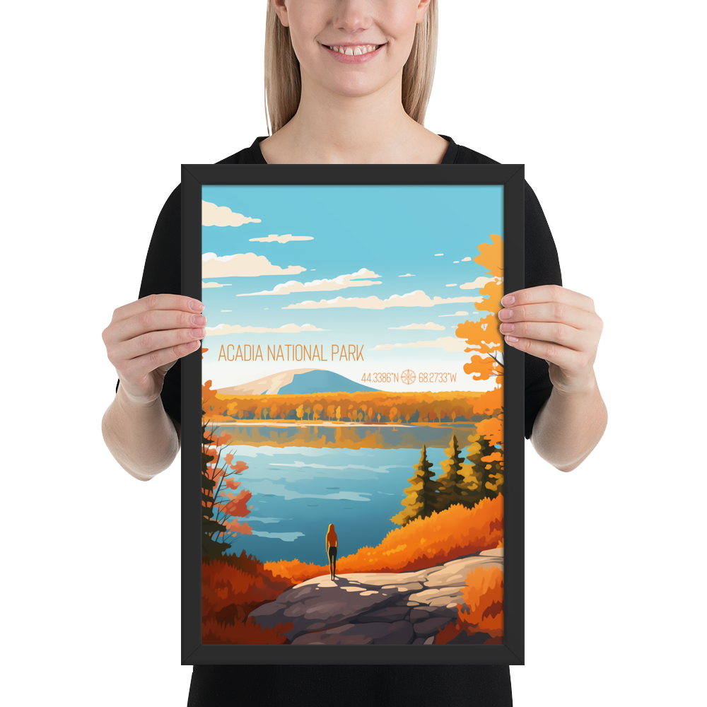 Maine - Acadia National Park (Framed poster)