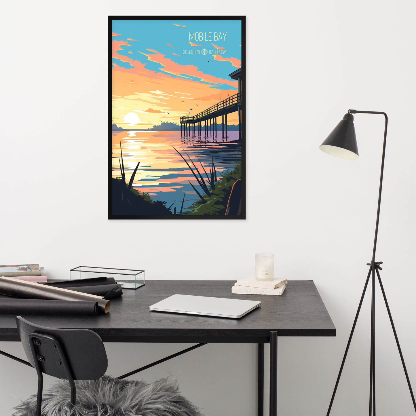 Alabama - Mobile Bay (Framed Poster)