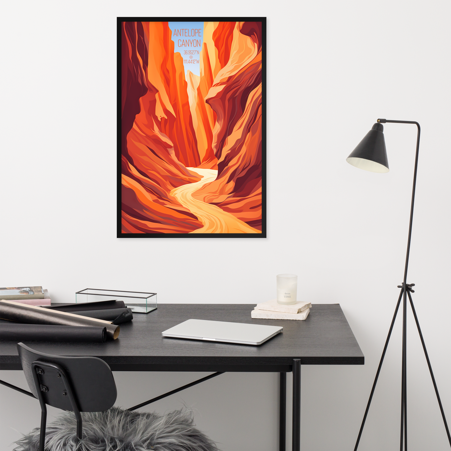 Arizona - Antelope Canyon (Framed poster)