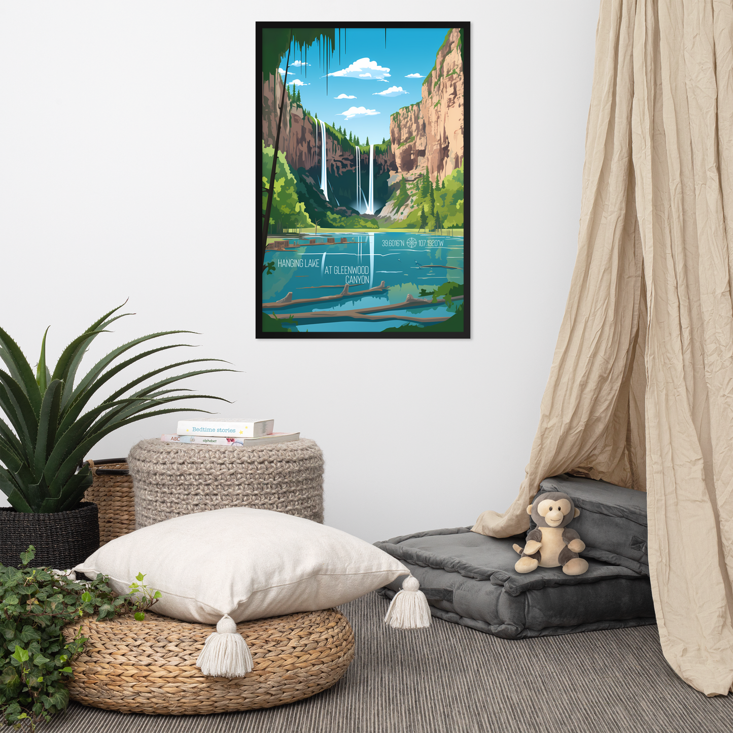 Colorado - Hanging Lake at Gleenwood Canyon (Framed poster)