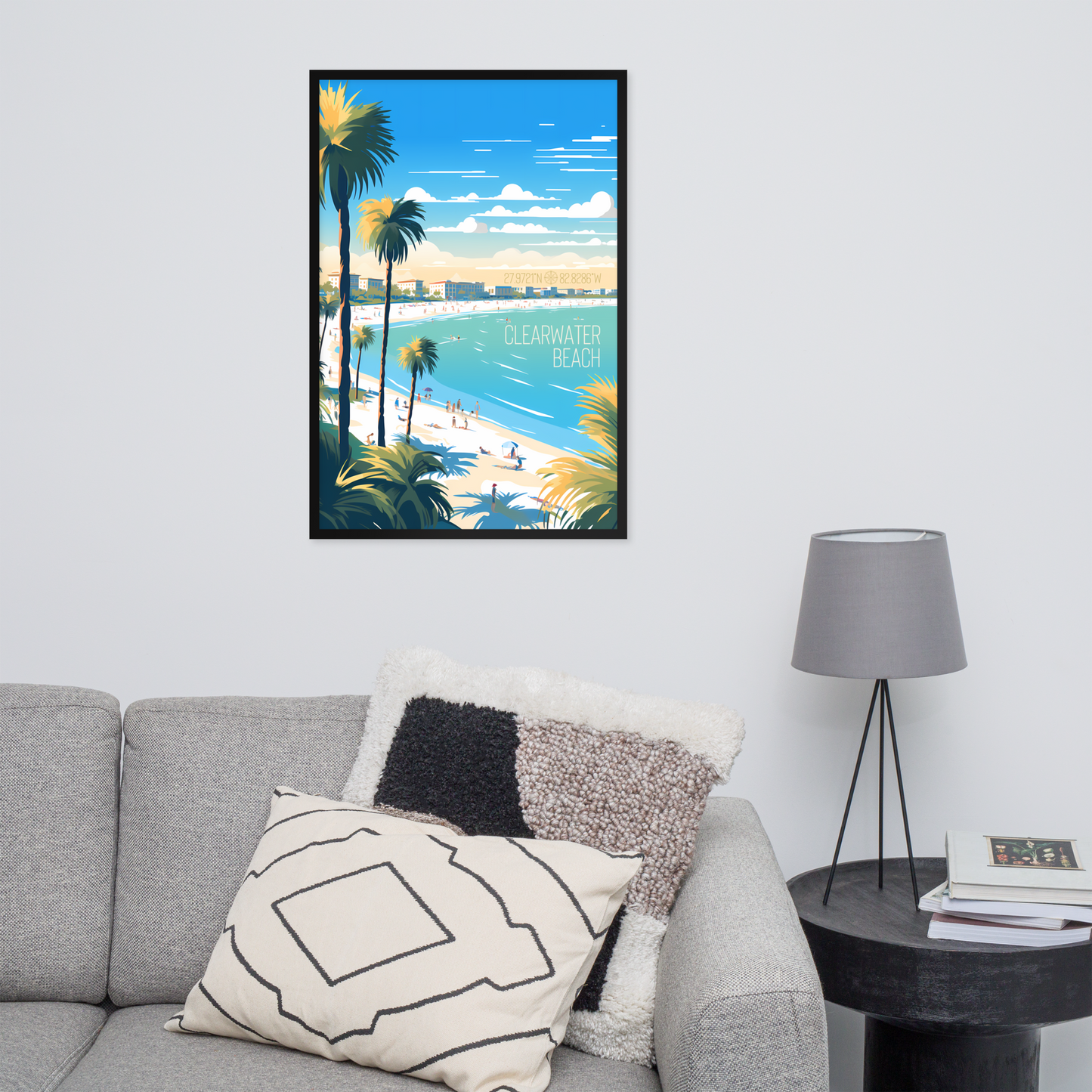 Florida - Clearwater Beach (Framed poster)