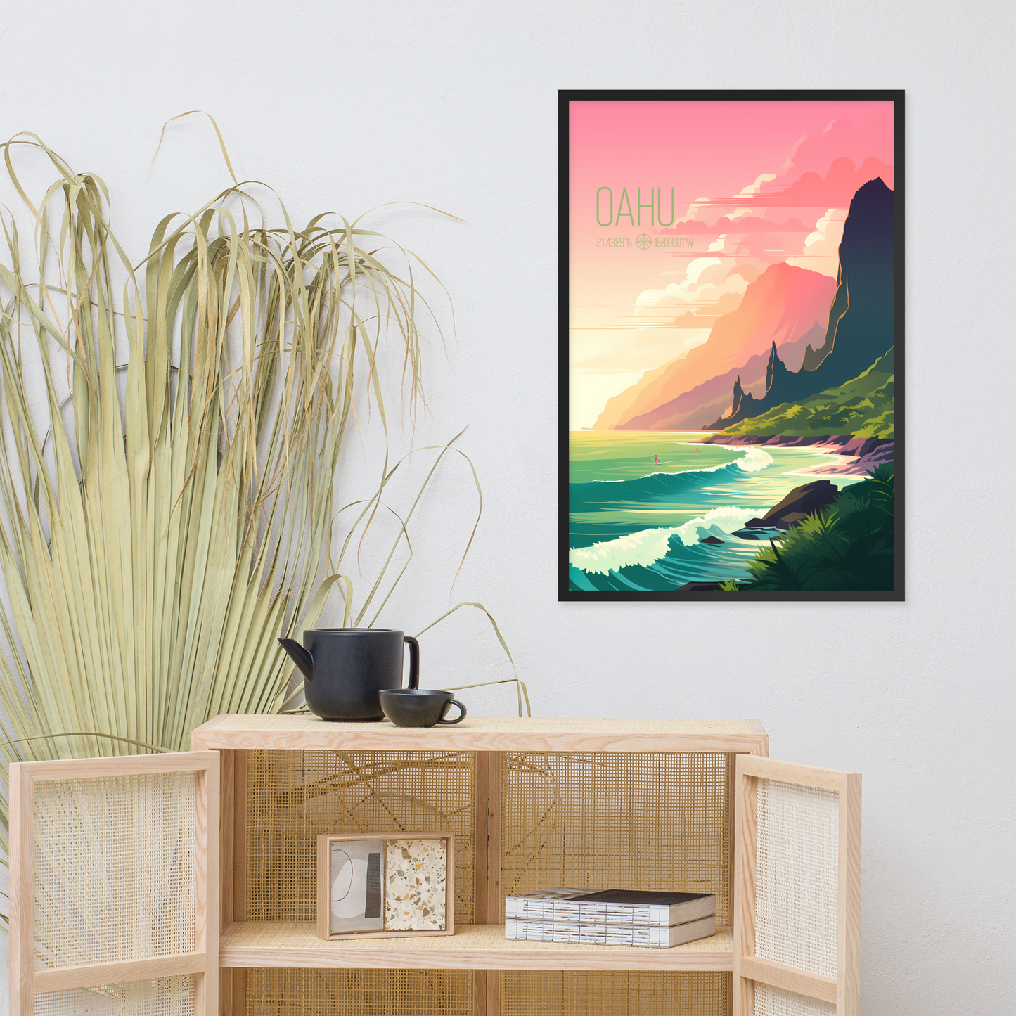 Hawaii - Oahu (Framed poster)