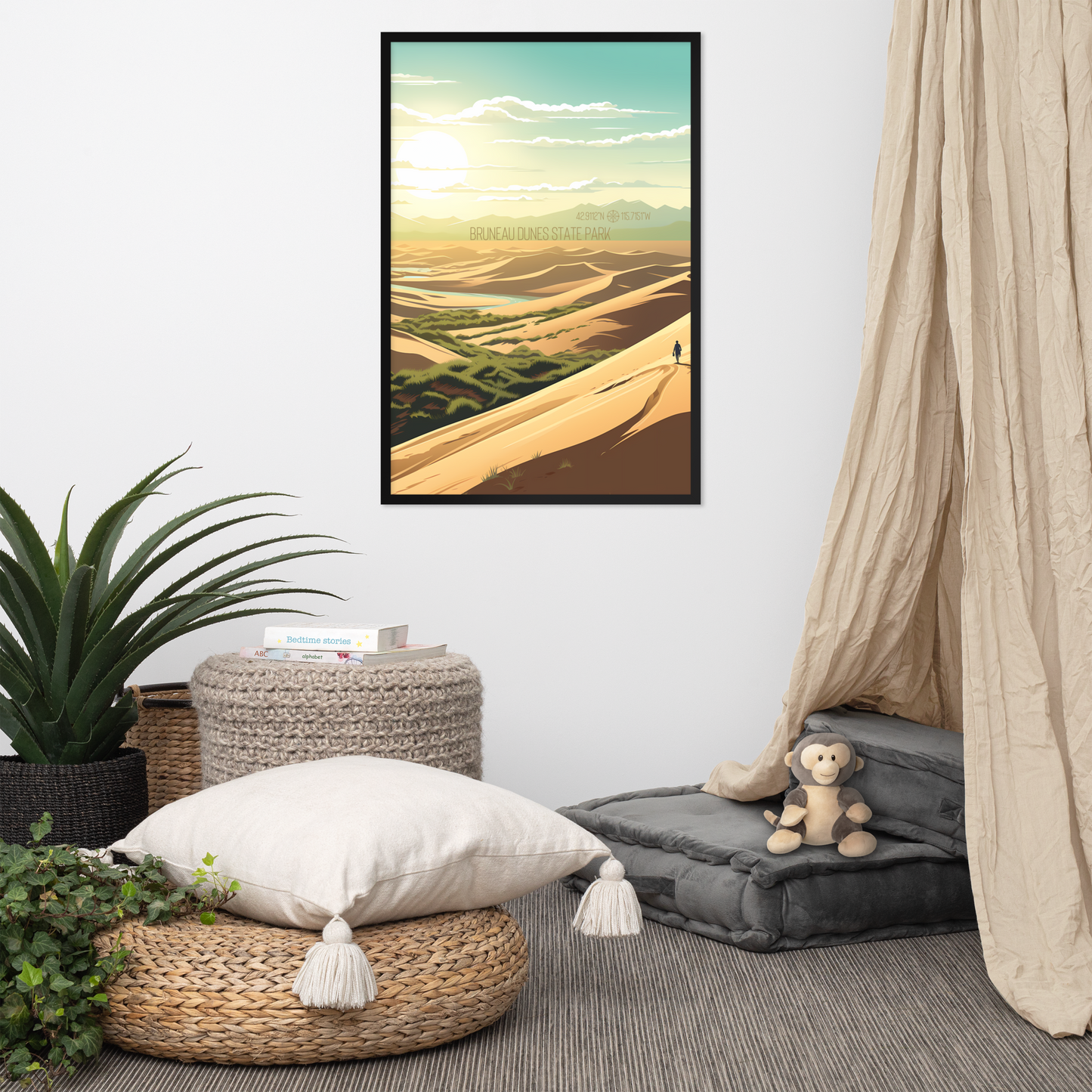 Idaho - Bruneau Dunes State Park (Framed poster)