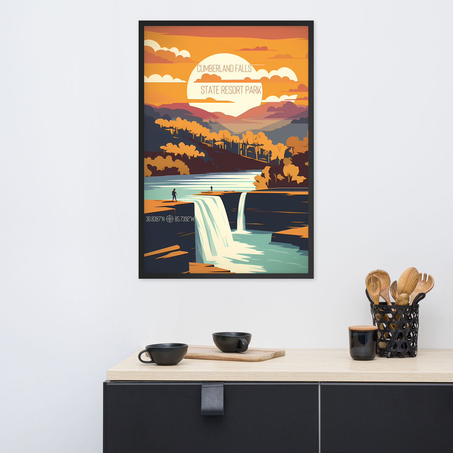 Kentucky - Cumberland Falls State Resort Park (Framed poster)