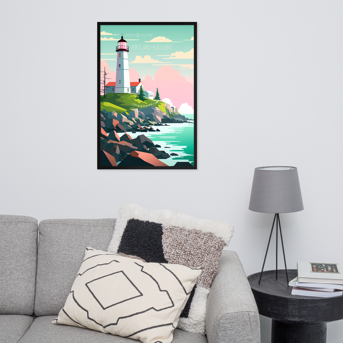 Maine - Portland Head Light (Framed poster)