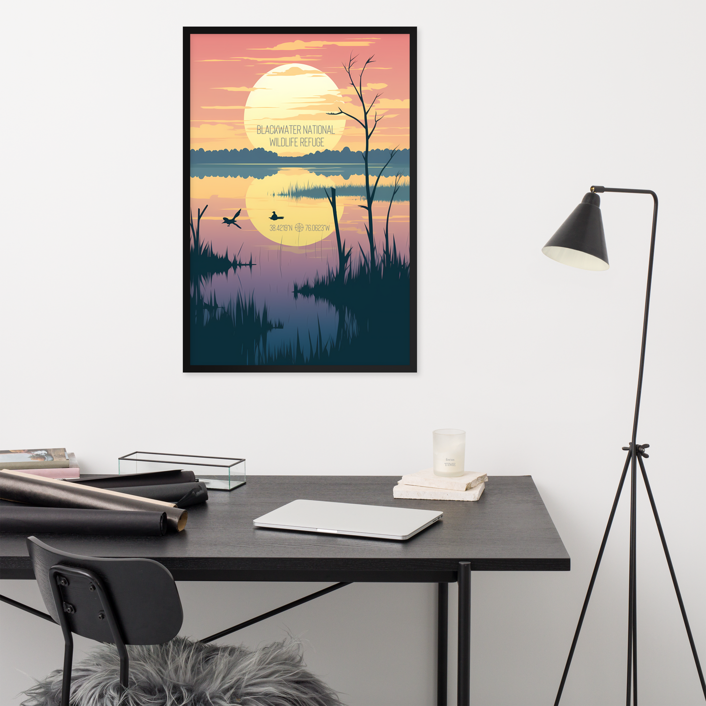 Maryland - Blackwater National Wildlife Refuge (Framed poster)