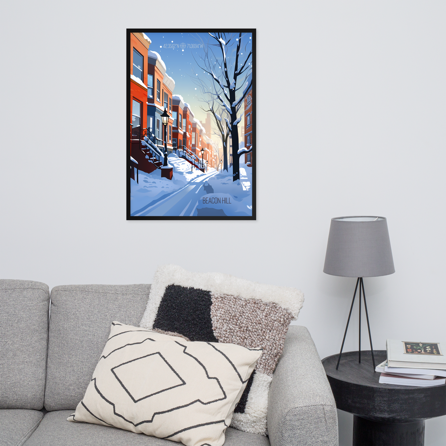 Massachusetts - Beacon Hill (Framed poster)