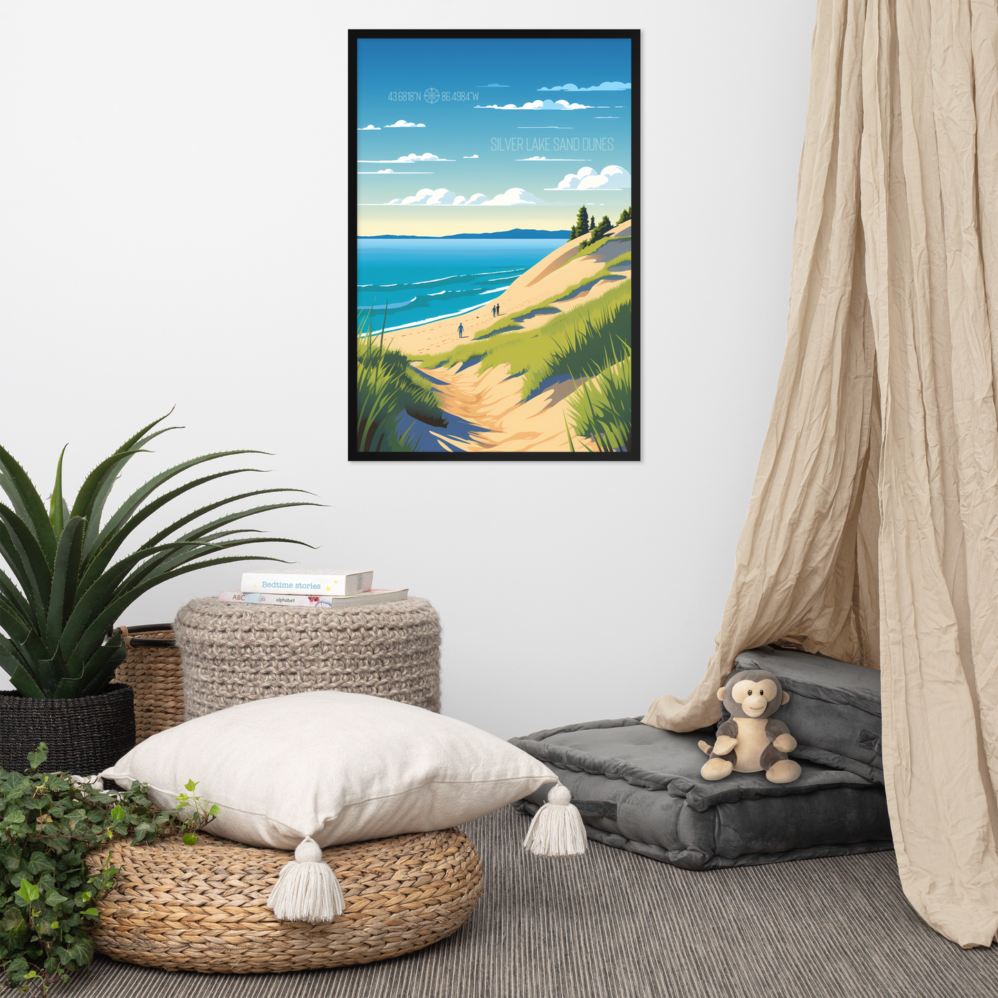 Michigan - Silver Lake Sand Dunes (Framed poster)